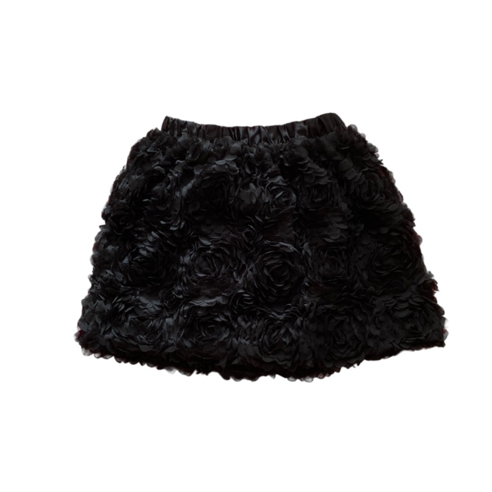 Girls Black Formal floral skirt